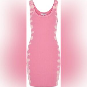 Super Fun Pink and White Tie-Dye Dress